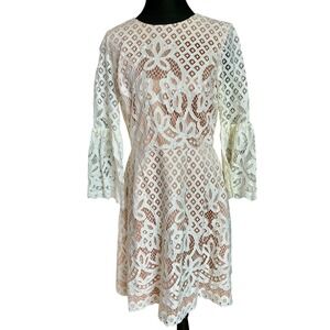 Eliza J White Ivory Lace Dress size 6 Cottagecore